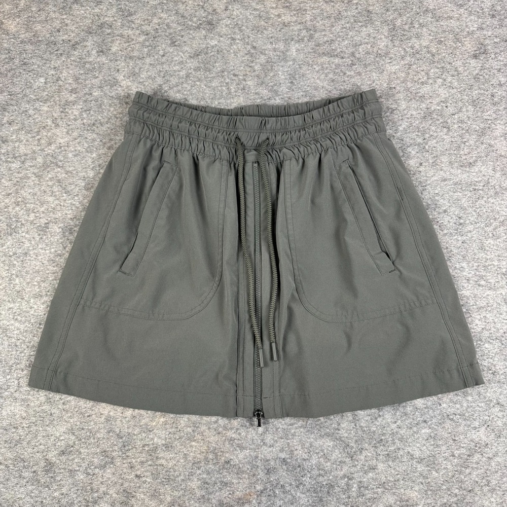 Athleta Expedition Skort Skirt Polyester Stretch Gray Womens 4